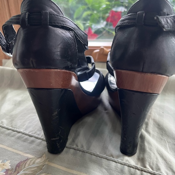 Black Wedge Sandals - Picture 6 of 6